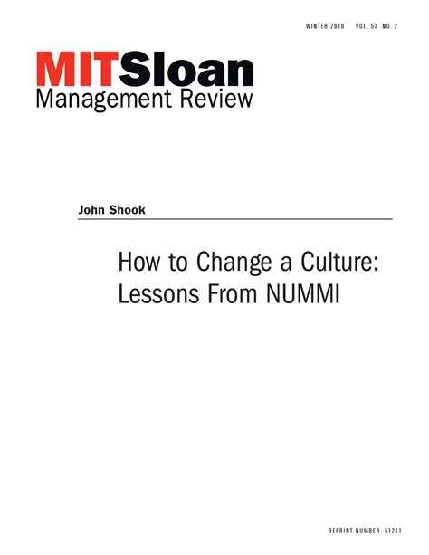 How to Change a Culture: Lessons From NUMMI 